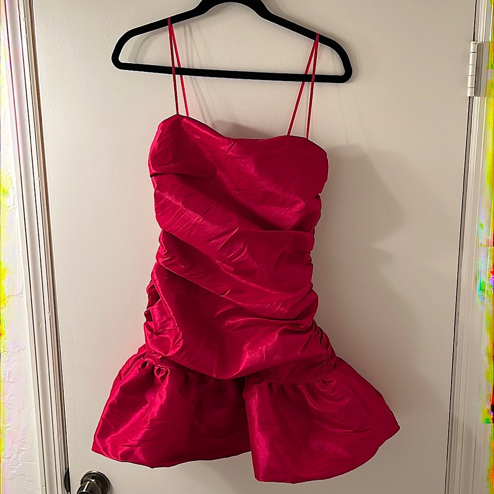 Do+Be Hot Pink Strapless Mini Dress
